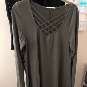 Olive maternity dress